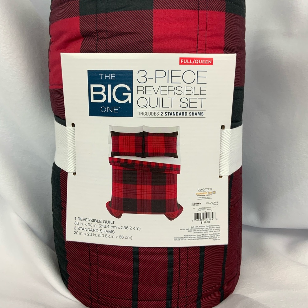 The Big One 3-Piece Reversible Quilt Set